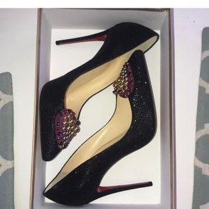 C. Louboutin Black Coral Tia Mia Black Glitter